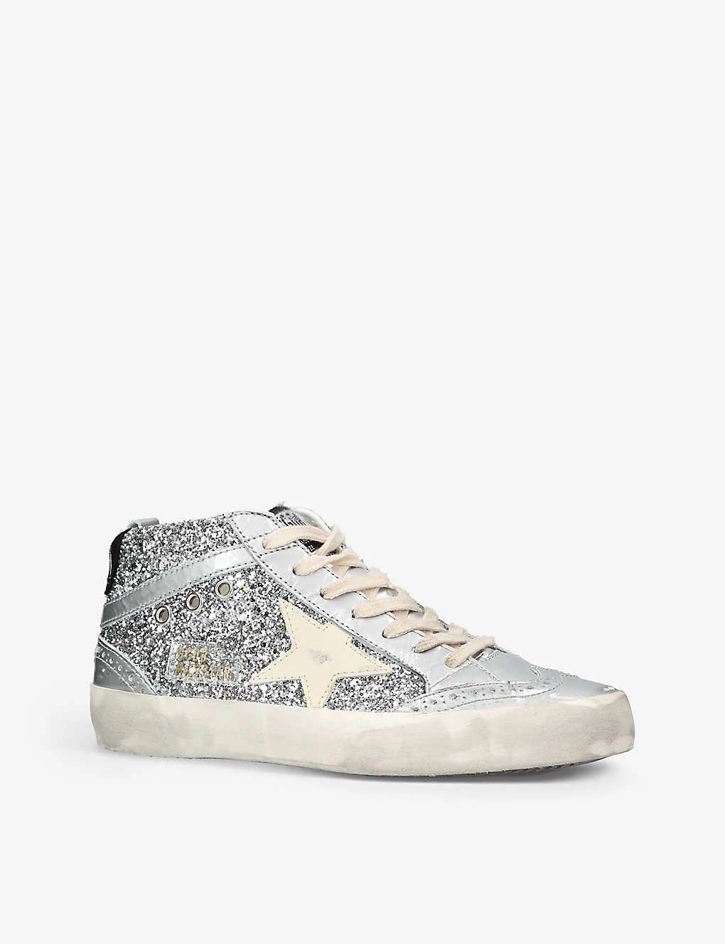Golden Goose Women’s Mid Star Glitter And Metallic-leather Mid-top Trainers 5 Golden Goose Women’s Mid Star Glitter And Metallic-leather Mid-top Trainers - Image 3