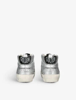 Golden Goose Women’s Mid Star Glitter And Metallic-leather Mid-top Trainers 9 Golden Goose Women’s Mid Star Glitter And Metallic-leather Mid-top Trainers -Dune Shop R04089080 SILVER ALT03