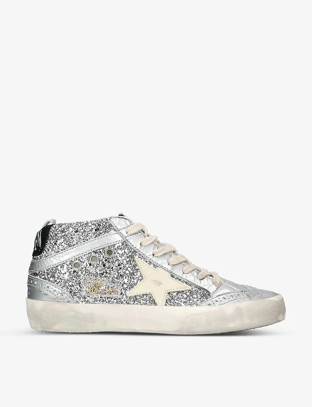 Golden Goose Women’s Mid Star Glitter And Metallic-leather Mid-top Trainers 3 Golden Goose Women’s Mid Star Glitter And Metallic-leather Mid-top Trainers