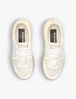 Golden Goose Running Sole 10100 Mesh And Leather Trainers -Dune Shop R04089096 WHITE ALT01
