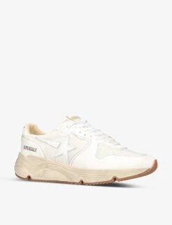 Golden Goose Running Sole 10100 Mesh And Leather Trainers -Dune Shop R04089096 WHITE ALT02