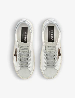 Golden Goose Hi Star 10675 Leopard-print Star Leather Low-top Trainers -Dune Shop R04089100 WHITEOTH ALT01