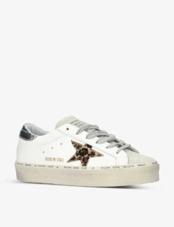 Golden Goose Hi Star 10675 Leopard-print Star Leather Low-top Trainers -Dune Shop R04089100 WHITEOTH ALT02