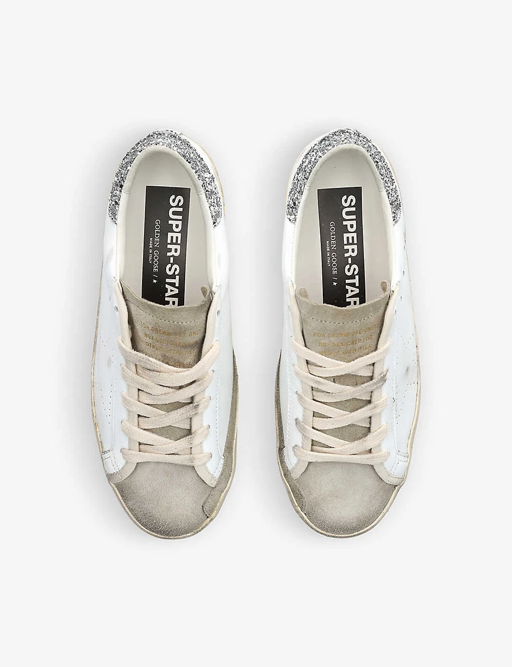 Golden Goose Women's Super Star 10876 Distressed Glittered Leather Low-top Trainers 4 Golden Goose Women's Super Star 10876 Distressed Glittered Leather Low-top Trainers - Image 2