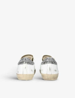 Golden Goose Women's Super Star 10876 Distressed Glittered Leather Low-top Trainers 9 Golden Goose Women's Super Star 10876 Distressed Glittered Leather Low-top Trainers -Dune Shop R04089102 WHITEOTH ALT03