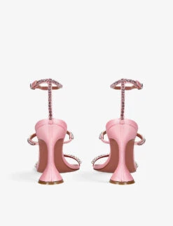 Amina Muaddi Gilda Crystal-embellished Leather Heeled Sandals -Dune Shop R04090520 PALEPINK ALT03