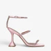 Amina Muaddi Gilda Crystal-embellished Leather Heeled Sandals 1 Amina Muaddi Gilda Crystal-embellished Leather Heeled Sandals -Dune Shop R04090520 PALEPINK M