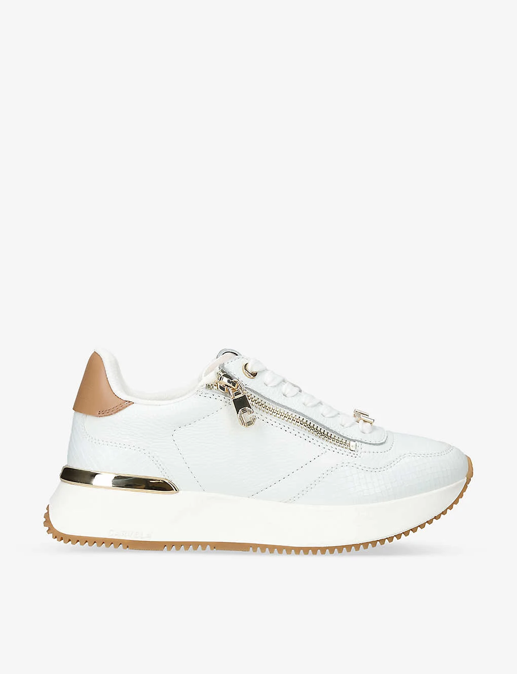 Carvela Flare Zip-embellished Leather Low-top Trainers 3 Carvela Flare Zip-embellished Leather Low-top Trainers