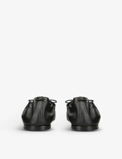 Chloé Oracia Bow-embellished Leather Ballet Flats -Dune Shop R04093806 BLACK ALT03