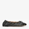 Chloé Oracia Bow-embellished Leather Ballet Flats -Dune Shop R04093806 BLACK M
