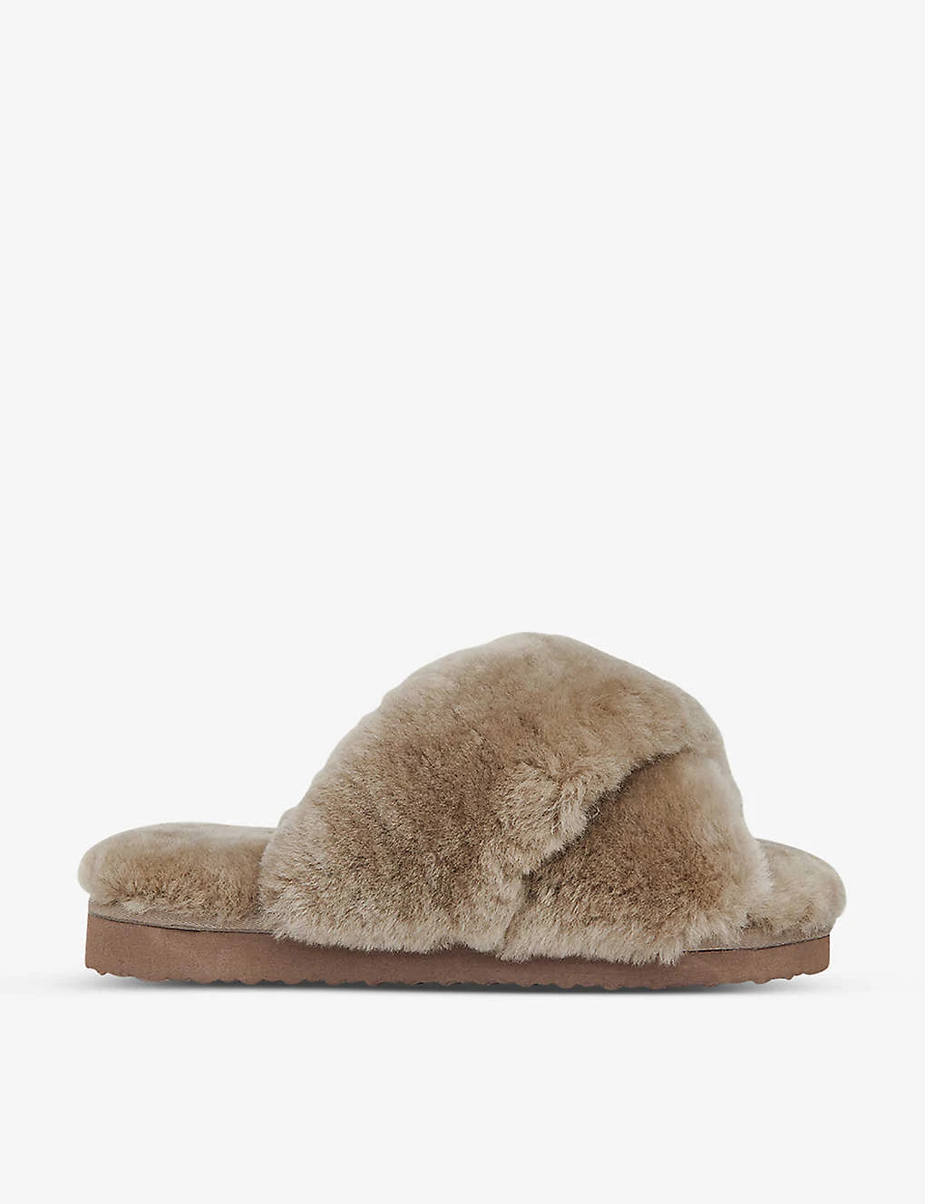 Whistles Macy Cross-strap Fluffy Slippers 3 Whistles Macy Cross-strap Fluffy Slippers