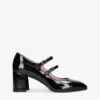 Alice Double-strap Patent-leather Mary Jane Heels -Dune Shop R04099647 BLACK M