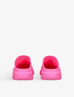 Balenciaga Speed Logo-print Woven Mules -Dune Shop R04100974 FUCHSIA ALT03