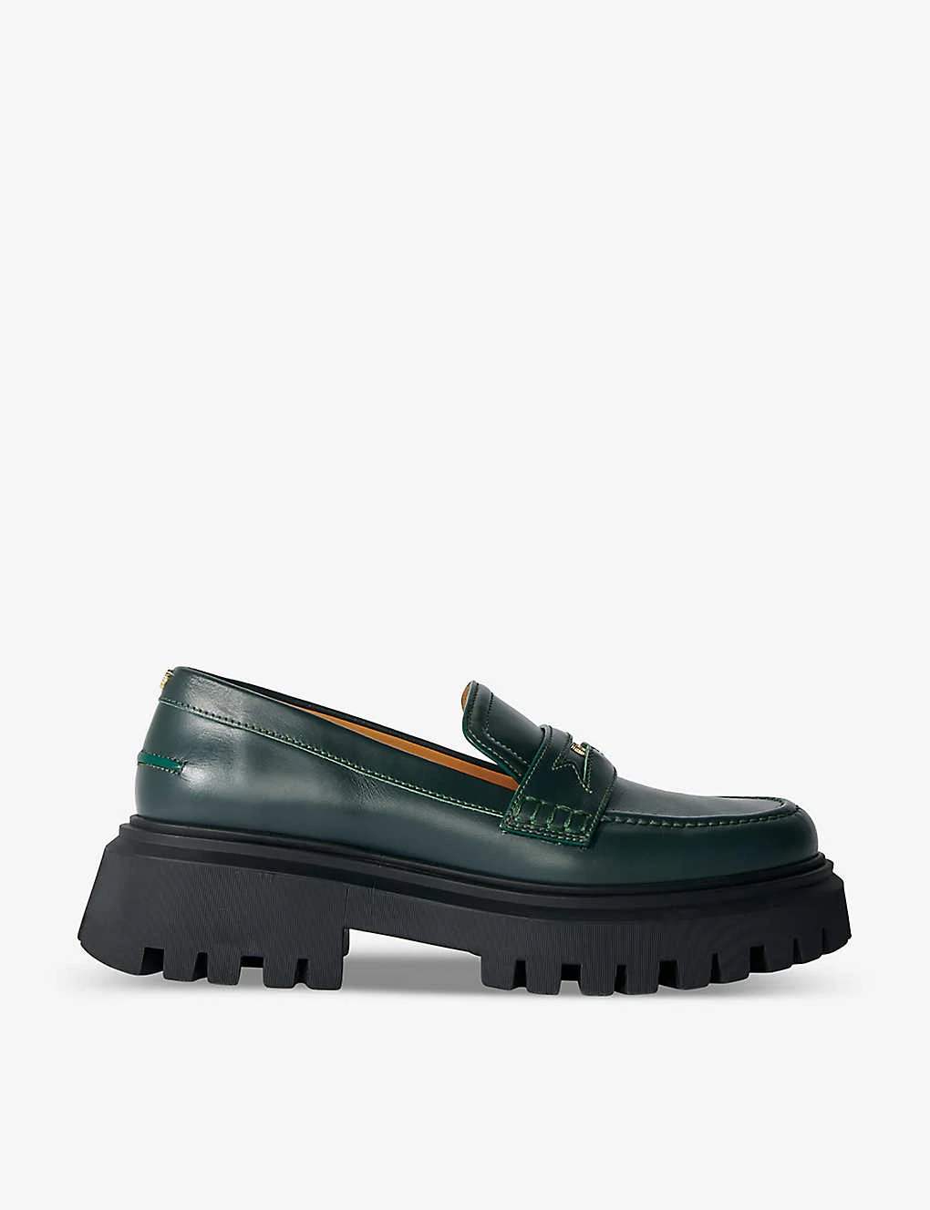 Maje Clover-embellished Leather Platform Loafers 3 Maje Clover-embellished Leather Platform Loafers