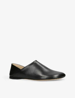 Loewe Toy Slip-on Leather Loafers -Dune Shop R04107243 BLACK ALT02