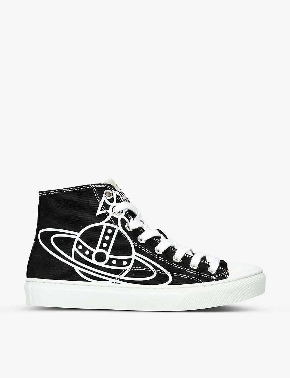 Vivienne Westwood Logo-print High-top Recycled Cotton Canvas Trainers 3 Vivienne Westwood Logo-print High-top Recycled Cotton Canvas Trainers