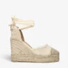 Castañer Catalina Metallic-strap Linen Espadrilles 1 Castañer Catalina Metallic-strap Linen Espadrilles -Dune Shop R04109632 CREAM M