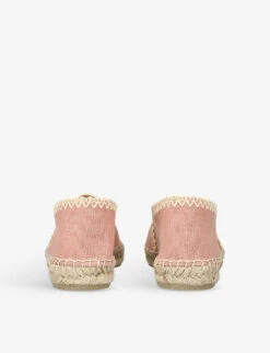 Castañer Kellen Embroidered-stitching Woven Espadrilles -Dune Shop R04109637 PINK ALT03