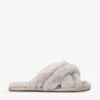Ugg Scuffita Round-toe Sheepskin Slippers 1 Ugg Scuffita Round-toe Sheepskin Slippers -Dune Shop R04110646 GREY M