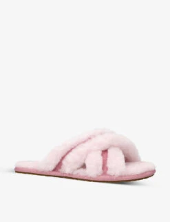 Ugg Scuffita Round-toe Sheepskin Slippers -Dune Shop R04110647 PINK ALT02
