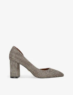 Kurt Geiger London Burlington Cut-out Heeled Woven Courts