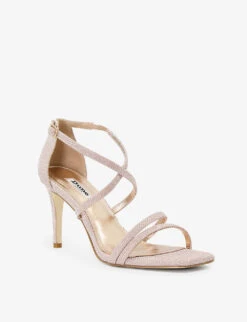 Dune Musical Strappy Woven Heeled Sandals -Dune Shop R04111670 ROSEGOLDFABRIC ALT02