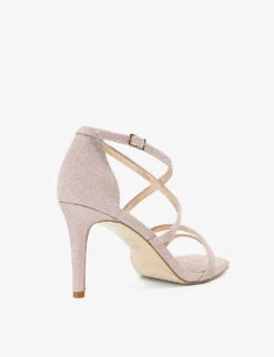 Dune Musical Strappy Woven Heeled Sandals -Dune Shop R04111670 ROSEGOLDFABRIC ALT03