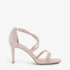 Dune Musical Strappy Woven Heeled Sandals -Dune Shop R04111670 ROSEGOLDFABRIC M