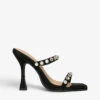 KG Kurt Geiger Serenity Crystal-embellished Satin Mules -Dune Shop R04116412 BLACK M