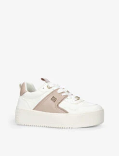 KG Kurt Geiger Lyra Logo-embellished Faux-leather Low-top Trainers -Dune Shop R04116415 PALEPINK ALT02