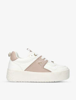 KG Kurt Geiger Lyra Logo-embellished Faux-leather Low-top Trainers