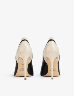 Quinny Pointed-toe Leather Courts -Dune Shop R04118195 BLABLACKCREAM ALT02