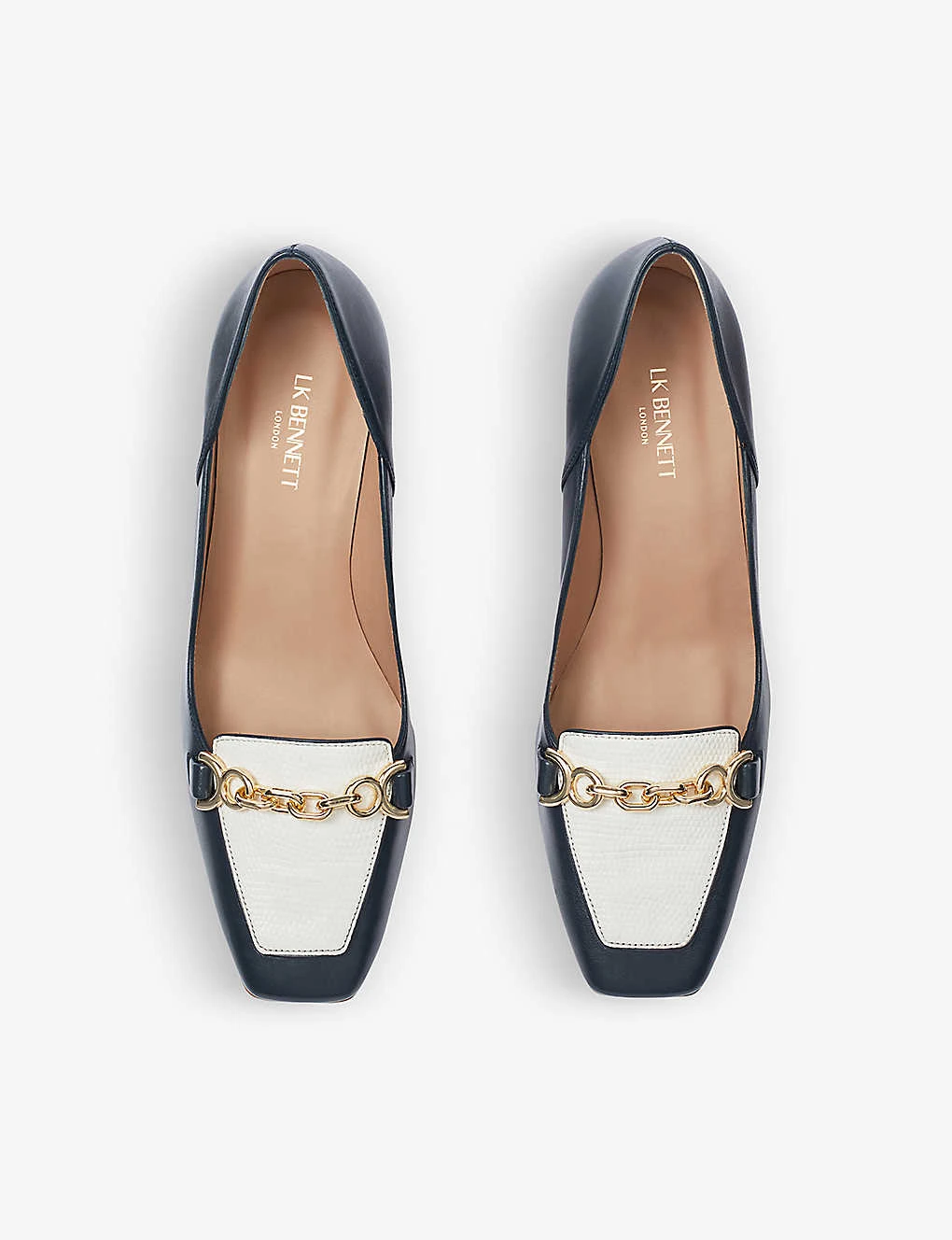 Sabine Chain-embellished Leather Courts 4 Sabine Chain-embellished Leather Courts - Image 2