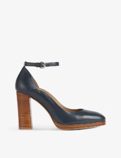 Raelynn Ankle-strap Leather Platform Shoes