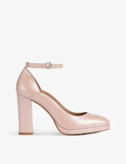 Raelynn Ankle-strap Patent-leather Platform Shoes