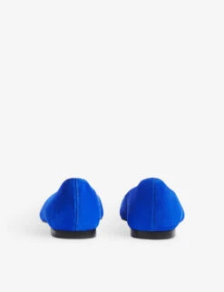 Coral Pointed Suede Flats -Dune Shop R04118205 BLUBLUE ALT02