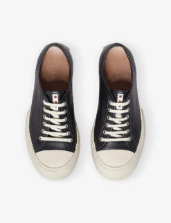 Marni Pablo Platform-sole Leather Low-top Trainers -Dune Shop R04118567 BLACK ALT01