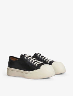 Marni Pablo Platform-sole Leather Low-top Trainers -Dune Shop R04118567 BLACK ALT02