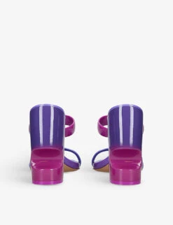 Shade Meteor Cut-out Leather Heeled Mules -Dune Shop R04118626 PURPLE ALT03