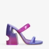 Shade Meteor Cut-out Leather Heeled Mules -Dune Shop R04118626 PURPLE M