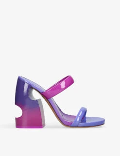 Shade Meteor Cut-out Leather Heeled Mules