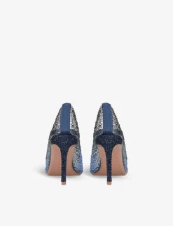 Carvela Lovebird Crystal-embellished PVC Courts -Dune Shop R04118876 NAVY ALT03