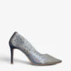 Carvela Lovebird Crystal-embellished PVC Courts -Dune Shop R04118876 NAVY M