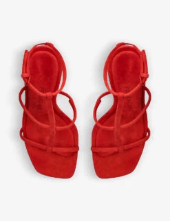 Salvatore Ferragamo Elina 105 Leather Heeled Sandals 9 Salvatore Ferragamo Elina 105 Leather Heeled Sandals -Dune Shop R04121015 RED ALT02