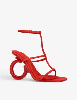 Salvatore Ferragamo Elina 105 Leather Heeled Sandals 10 Salvatore Ferragamo Elina 105 Leather Heeled Sandals -Dune Shop R04121015 RED ALT03