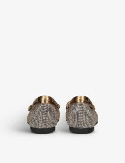 Kurt Geiger London Eagle Bow-embellished Houndstooth Woven Moccasins 9 Kurt Geiger London Eagle Bow-embellished Houndstooth Woven Moccasins -Dune Shop R04121262 BEIGE ALT03