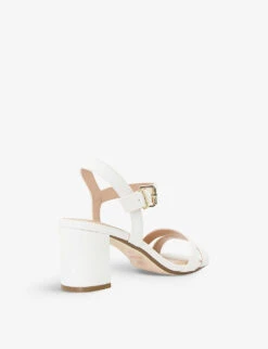 Dune Merisa Block-heel Faux-leather Sandals -Dune Shop R04122422 WHITESYNTHETIC ALT03