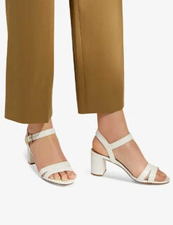 Dune Merisa Block-heel Faux-leather Sandals -Dune Shop R04122422 WHITESYNTHETIC ALT04
