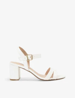 Dune Merisa Block-heel Faux-leather Sandals