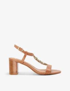 Dune Just Regular-fit Chain Leather Sandals